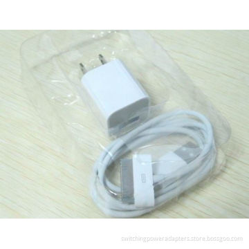 Usb Iphone Charging Kit 2 In 1 , 5vdc / 600ma For Iphone